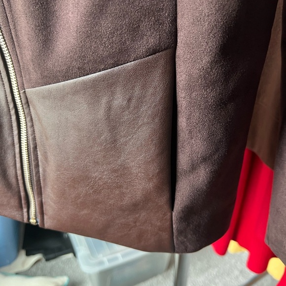 Belle by Kim Gravel Two-Tone Brown Jacket - Picture 7 of 13